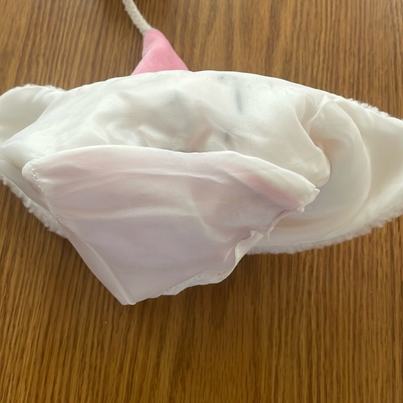 Babies snowman hat. Pink and white. - Picture 3 of 3